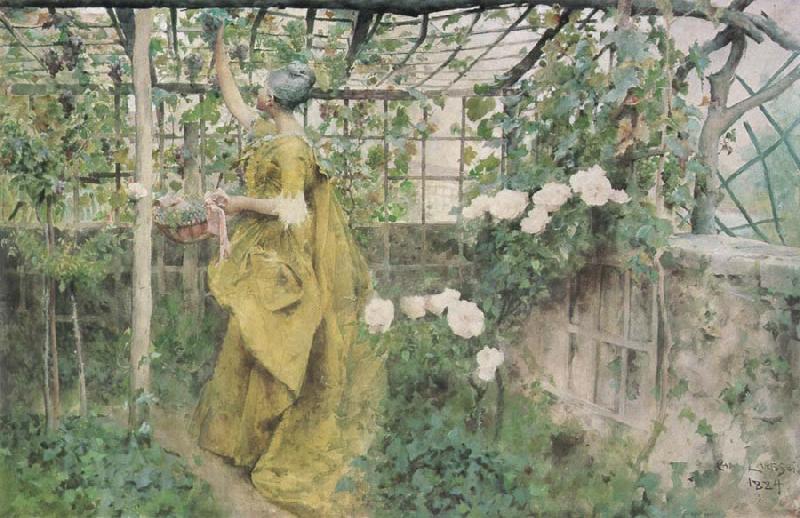 Carl Larsson The Vine Diptych Germany oil painting art